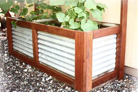 make a double decker planter box corrugated metal|diy corrugated metal garden box.